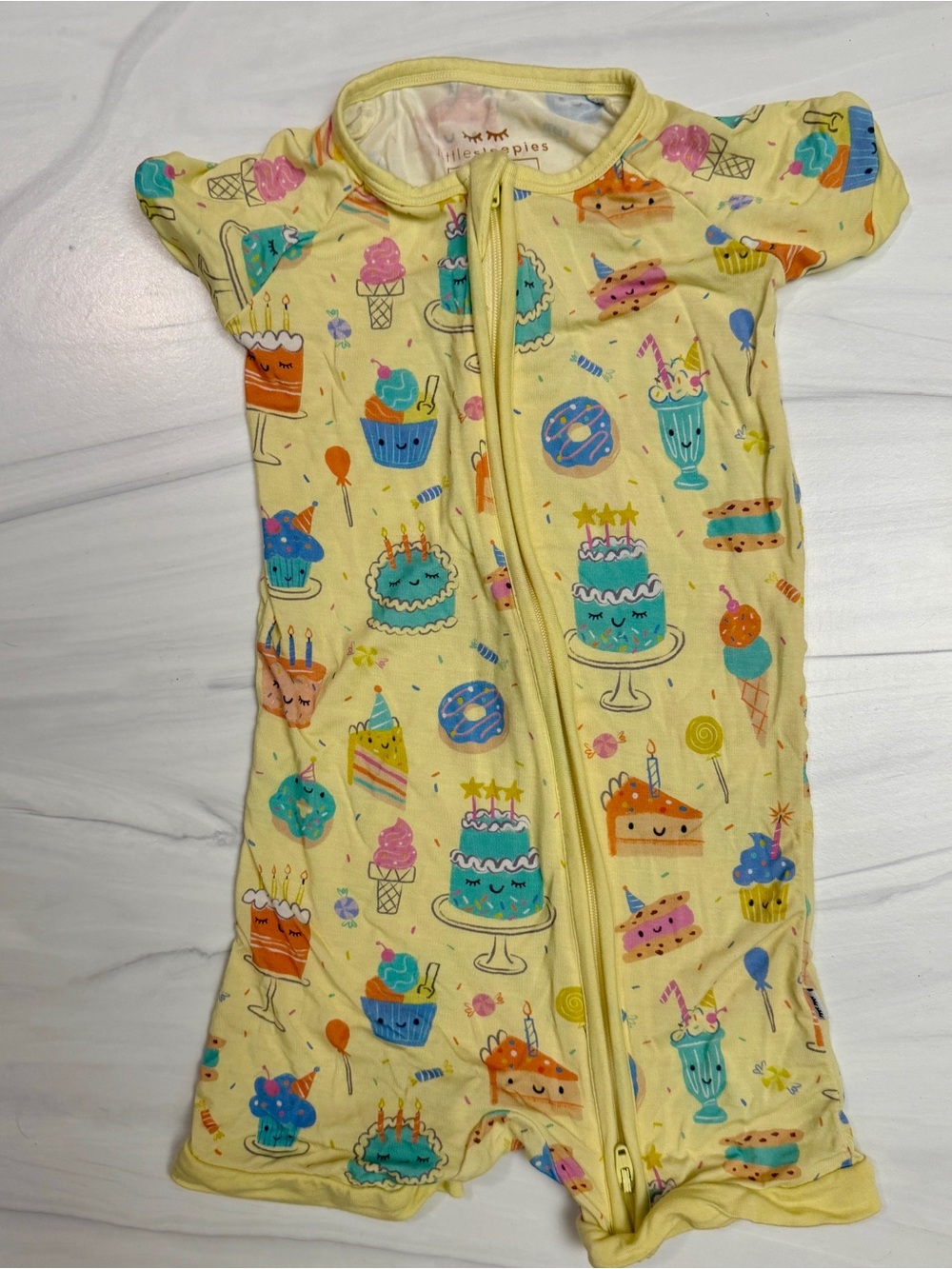 Little Sleepies Yellow Sweet Treats Kids Pajama Romper